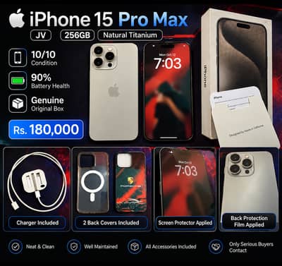 Apple iPhone 15 Pro Max JV with Original Box