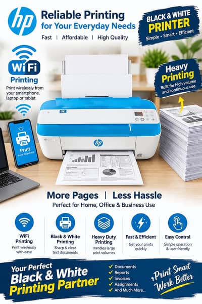 Hp wireless printer Black & white Hevy duty