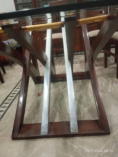 Glass Dining table for sale Bahawalpur 03336366723