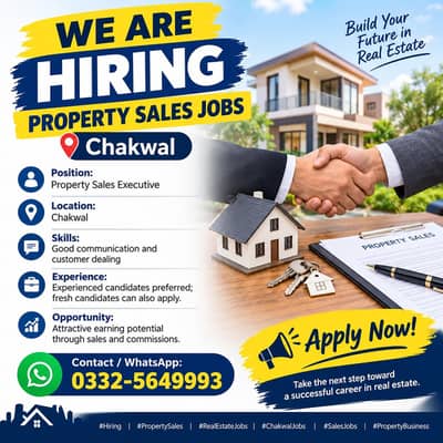 property sale jobs in chakwal