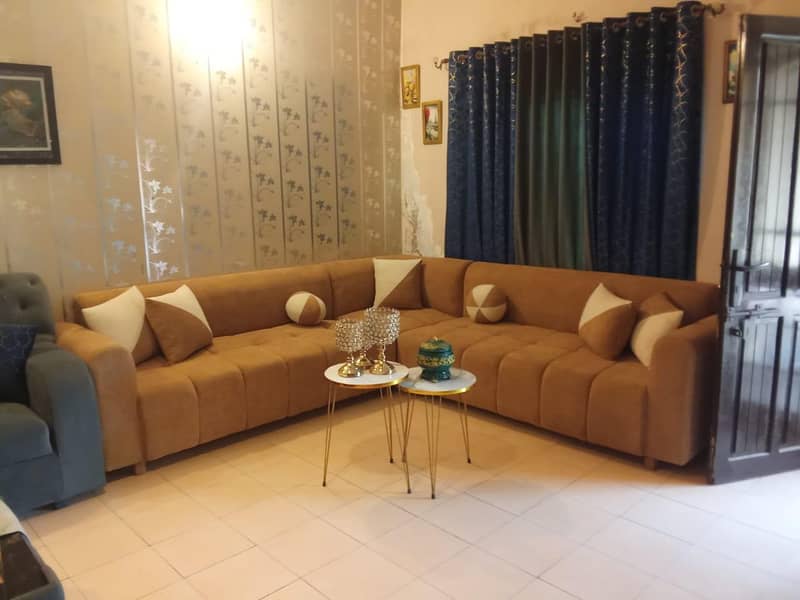 L shape sofa newly condition 0