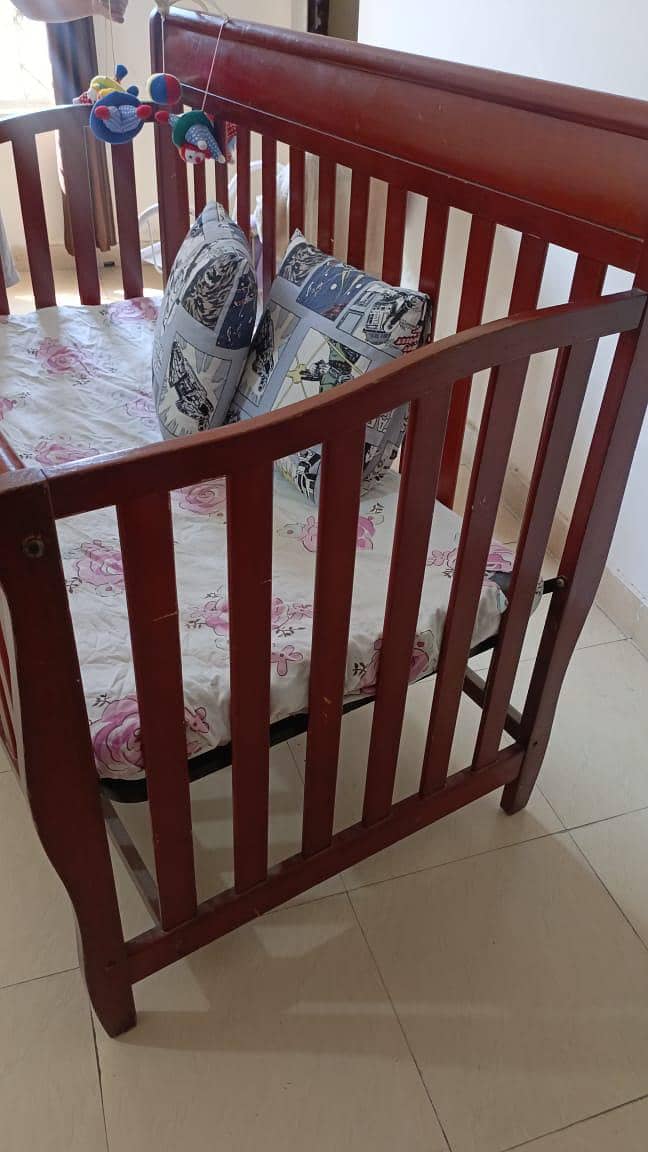 solid wooden baby cot 2