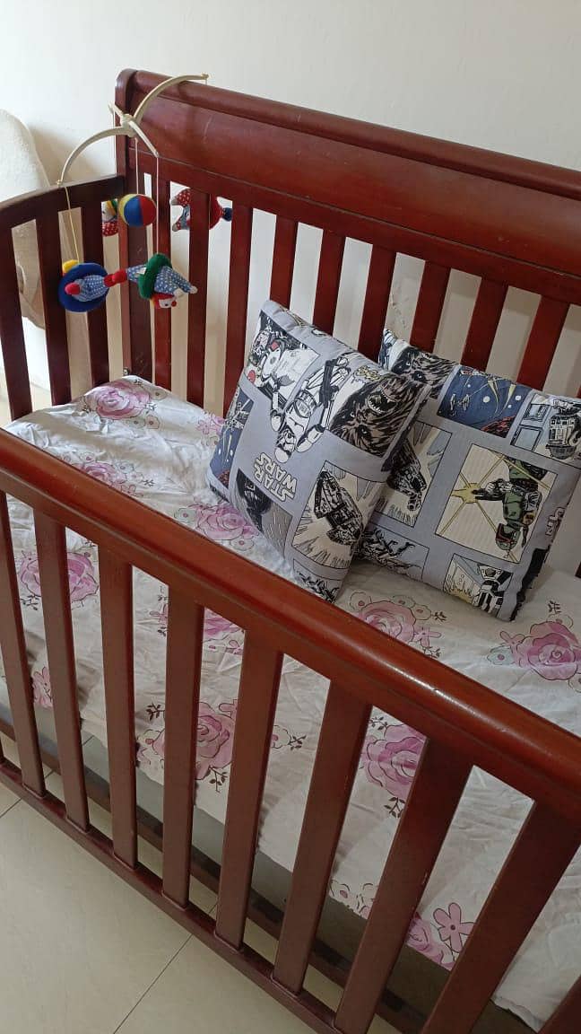 solid wooden baby cot 3