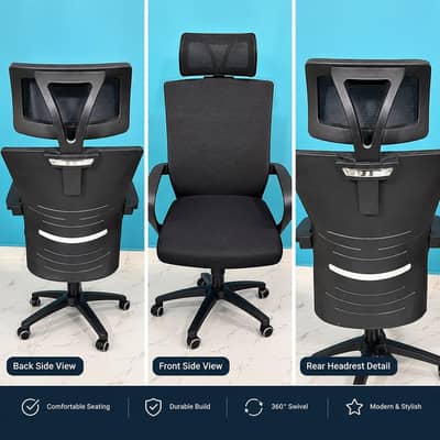 Premium Executive Office Chair with Headrest – Stylish & Comfortable