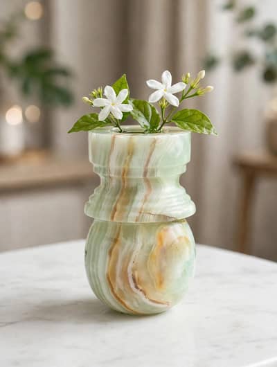 Green Onyx vases