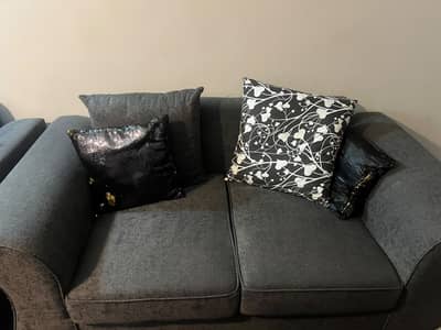 Premium Grey Chenille Sofa Set (2+1+1) for Sale – Excellent Condition