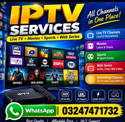 IPTV services dish antenna tv 03247471732