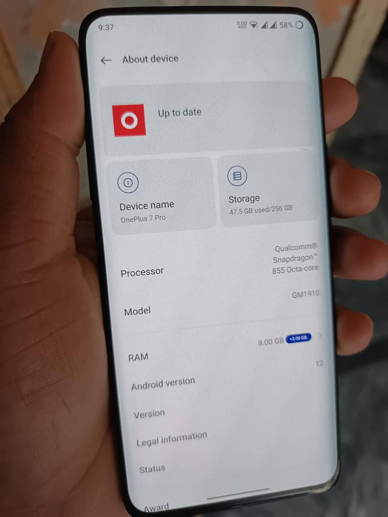 One Plus 7 Pro 8/256 0