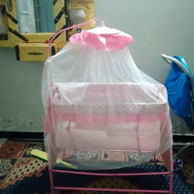 Pink Baby Jhoola / Baby Bassinet for Sale