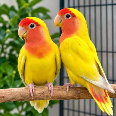 Lovebird pair Rs 2200