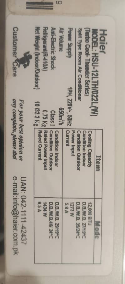 Haier Spilt Non inverter for Sales