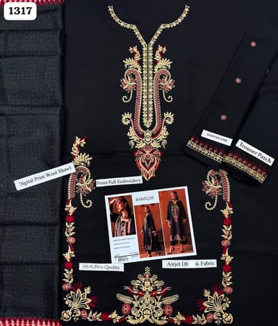 *Premium Airjet Dhanak With Digital Wool Shawl*