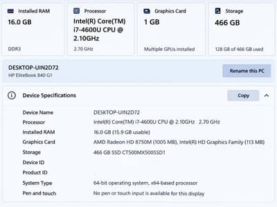 HP elitebook 840