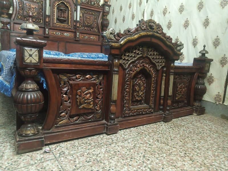 Jinyoti Wooden Bed, side table, dressing table 2