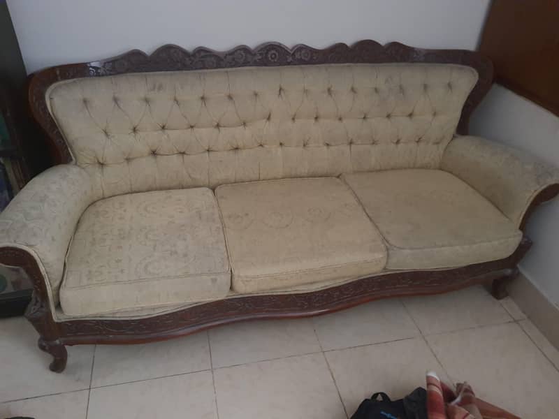 sofa 3 seater solid wood 3
