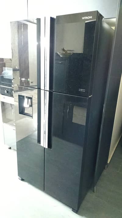Hitachi 760 Litres Glass Black Inverter Refrigerator 4 Door