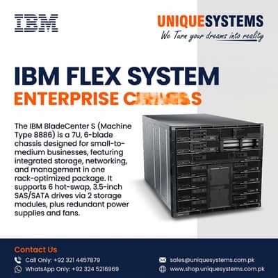IBM Flex System Enterprise Chassis 8721 - 10U | 14-Slot | Dual CMM