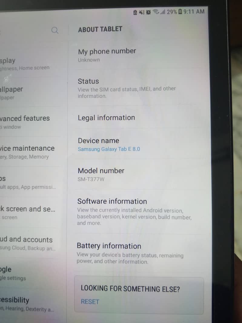 galaxy tab E 8.0 model 2/16gb 5