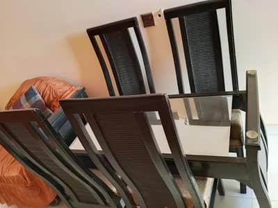 draining table & 6 chairs
