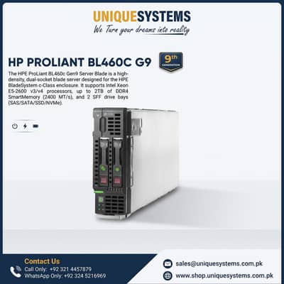 HP ProLiant BL460c Gen9 Blade | Dual Xeon E5-2600 v3/v4 | server