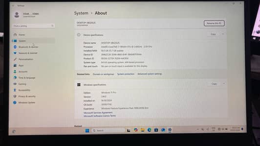 lenovo i9 9th gen 16 ram 512 with 4 gp graphic card