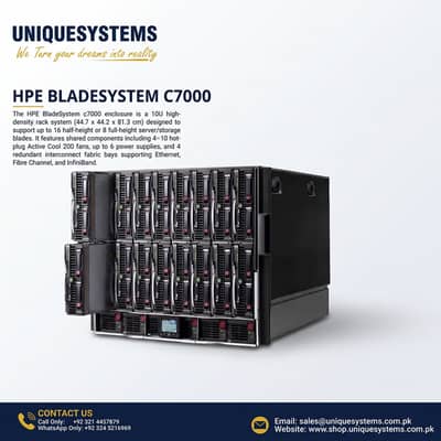 HPE BladeSystem c7000 Enclosure | 16 Bays | Fully Loaded with [G8/G9]