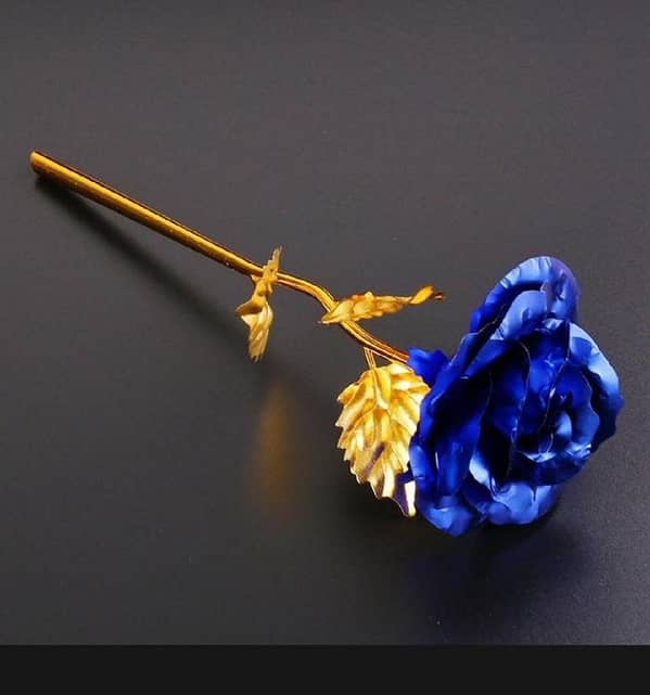 T  Golden-Color Foil Rose Flower Lovers Gift