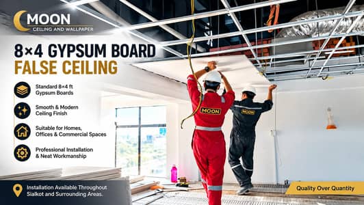 Gypsum Board Ceiling | Partition 8×4 | Dampa Ceiling | Sialkot