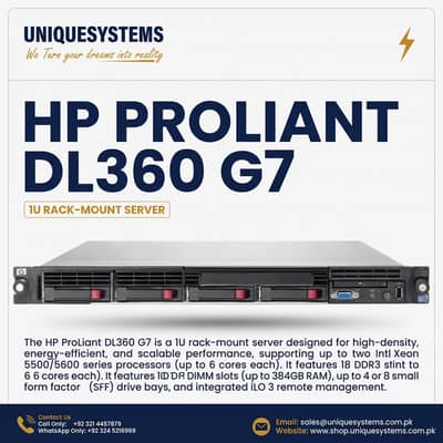 HP ProLiant DL360 G7 Server | Dual Xeon 6-Core | 1U High Density