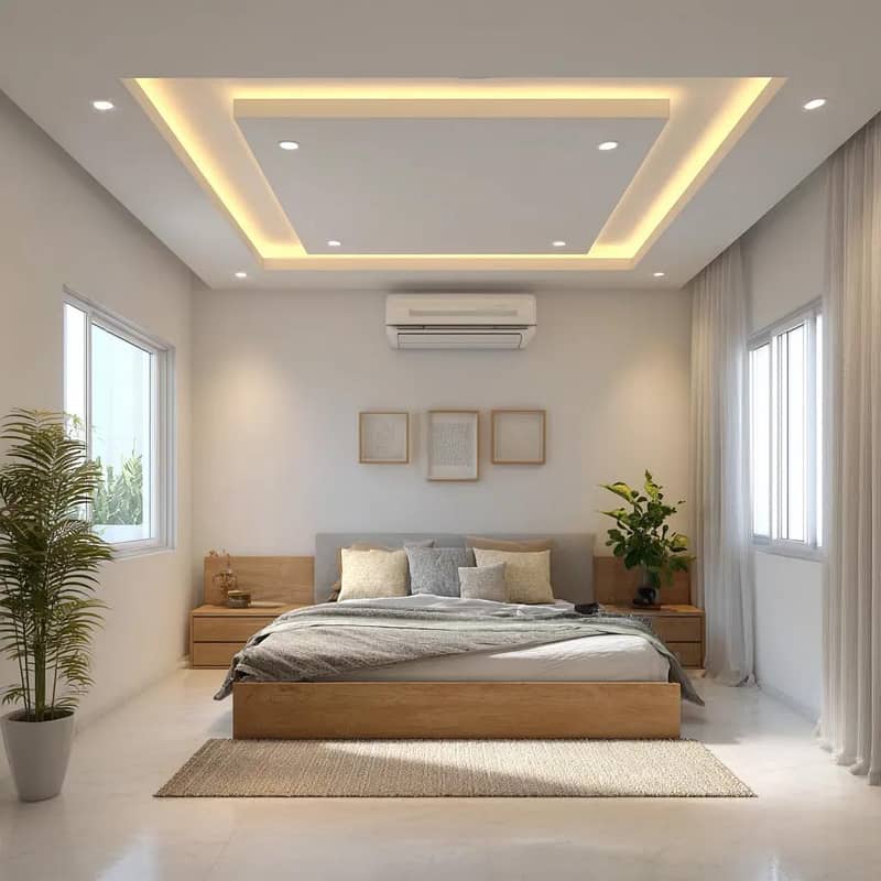 pop ceiling/fancy design wall paper 7