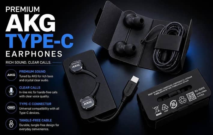 Type C high Quality AKG Handfree premium quality Best for Android & iphone high base sound quality premium handfree
