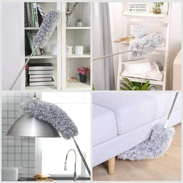 Super Long 280cm Microfiber Duster with Extendable Pole | Bendable & Washable Feather Duster for High Ceiling Fans, Cobwebs & Car Cleaning