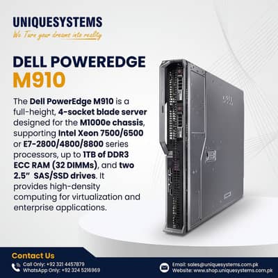 Dell PowerEdge M910 Blade Server – High Performance