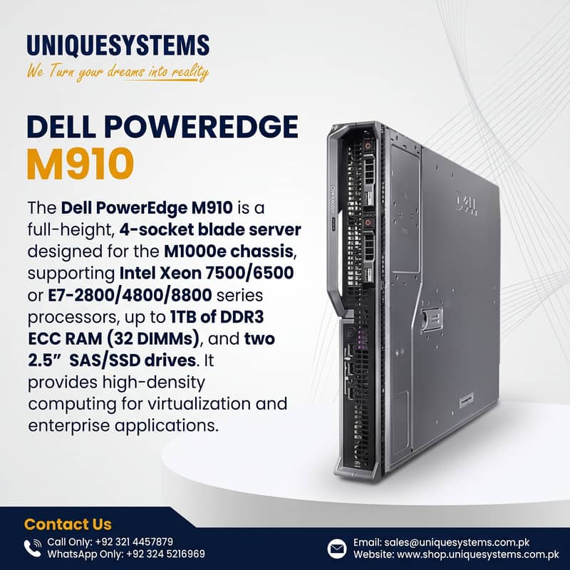 Dell PowerEdge M910 Blade Server – High Performance 0