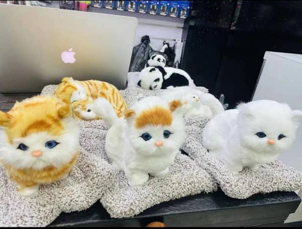 T Simulation Cat Plush Toys Soft Stuffed Kitten Plush Doll With Sound Cute Animal Plushies For Kids Birthday Gifts
