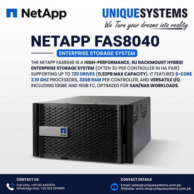 NetApp FAS8040 Dual Controller – Business Storage | server