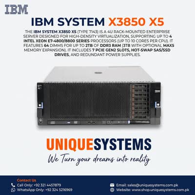 IBM x3850 X5 Server | Ideal for VMware & Massive Databases | 4-Socket