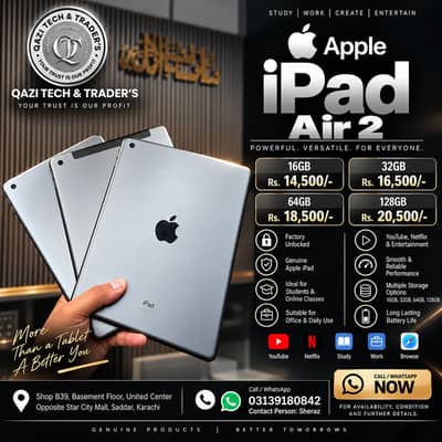 Apple iPad Mini Air 2 |16GB/32GB/64GB/128GB Storage