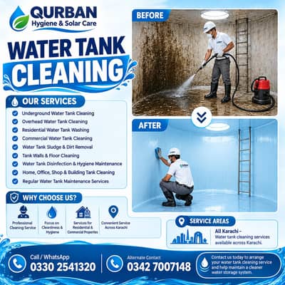 Water Tank Cleaning & Disinfection Service | Qurban Hygiene & Solar Ca