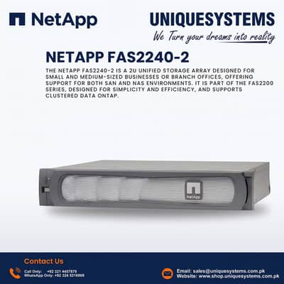 NetApp FAS2240-2 SAN/NAS Storage – Data Center Grade