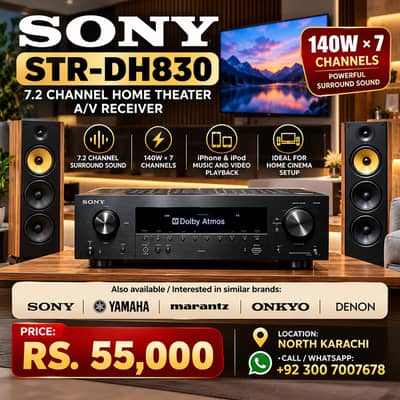 SONY STR-DH830 HOME THEATER AV RECEIVER AVAILABLE!