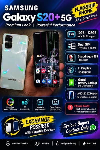 Samsung Mobile S20 Plus 5G Exchange possible
