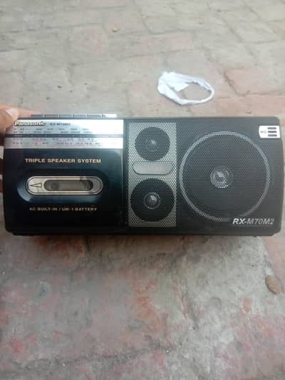Panasonic triple speaker Cassette tape Achi condition main hai full ok