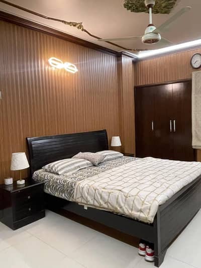 King Size Bed with Mattress, Side Table & Dressing Table