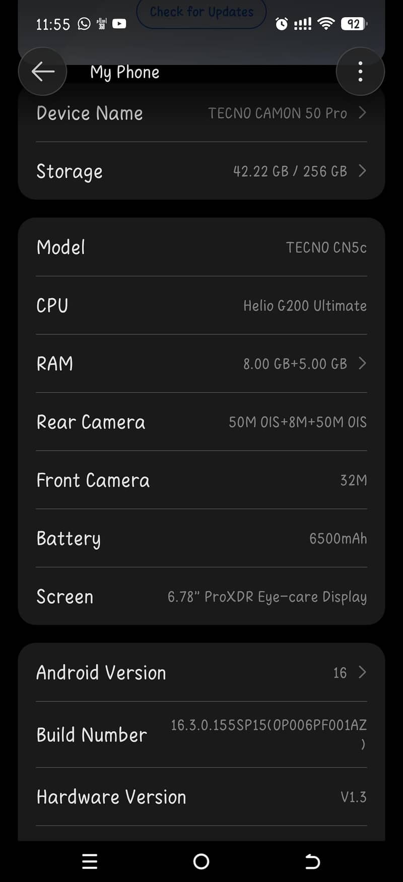 Tecno CAMON 50 Pro 6