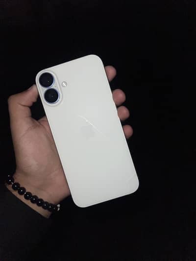 iPhone 16 plus just back crack white colour 128 jv battery 90 num