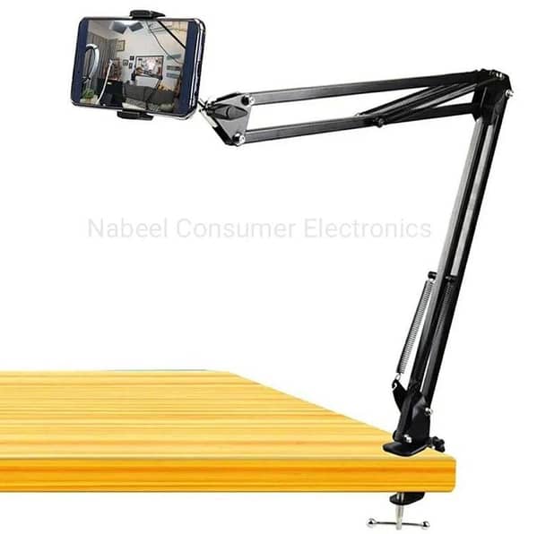 Vlogging Mobile Holder Arm Stand with 360° Rotation and Adjustable Angles