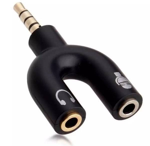3.5mm TRRS Stereo Plug to Mic and Headset Female Splitter Cable