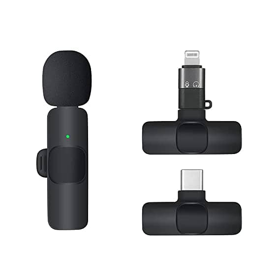 K8 Wireless Lavalier Microphone for Type-C and Lightning Ports