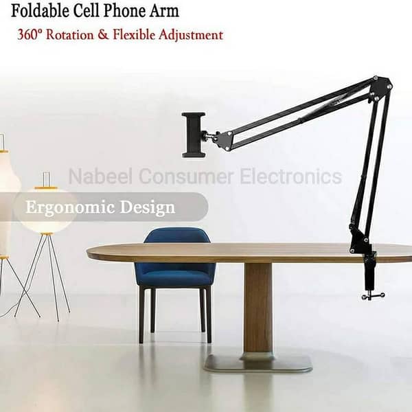 Vlogging Mobile Holder Arm Stand 360 Rotation Adjustable